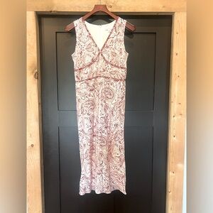 Banana Republic Vintage Paisley Dress 100% silk Size 8
